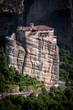 Meteora Roussanou Monastery on rock, Greece