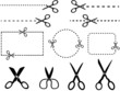 scissors icons set