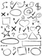 collection of scribble design element