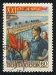 Workers and Lenin power plant on Volga
