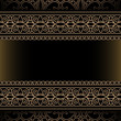 Vintage gold background with seamless borders