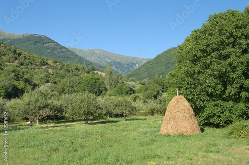 idyll landscape near Prespa Lake in the southern Republic of Macedonia (Brajcino and Ljubojno villages)