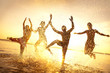 happy friends in summertime happy friends in summertime