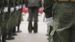 March-past soldiers