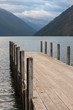 jetty at lake Rotoiti in Nelson Lakes National Park