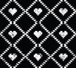Seamless aztec tribal pattern with hearts - grunge, retro style
