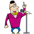 illustration of cool cartoon artiste