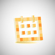 Concept: pixelated Calendar icon, drawing in perspective