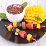fruits and chocolate