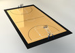 3d Illustration of Basketball Court
