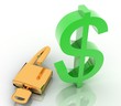 Illustration: the sign of the dollar the sign of the dollar