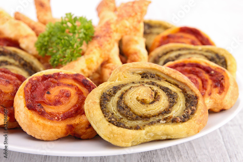 Photo: assortment of puff pastry assortment of puff pastry