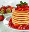 Pancakes with strawberries