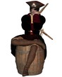 Illustration: Pirate Captain siting on a Barrel Pirate Captain siting on a Barrel