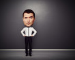 man with big head