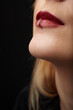 Pierced red lips