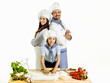 making pizza with the family