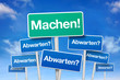 Illustration: abwarten oder Machen! abwarten oder Machen!