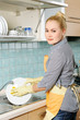 washing dishes