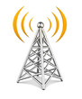 Illustration: tower of wireless equipment tower of wireless equipment