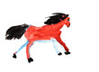 child's painting - galloping horse