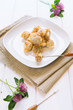 Photo: Clover's flowers in batter Clover's flowers in batter
