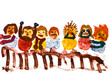 child's painting - children on performance