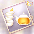 Abstract tea time card