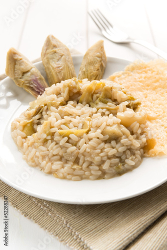 Photo: Risotto with artichokes Risotto with artichokes