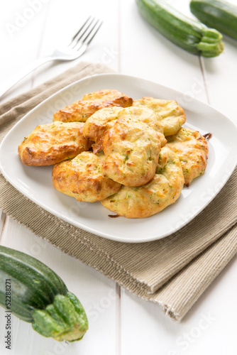 Photo: Fritters of zucchinis and ricotta cheese Fritters of zucchinis and ricotta cheese