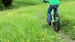 Biken auf eine Singletrail