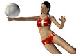 PLAYING VOLLEYBALL - 3D
