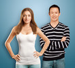 European Woman And Asian Man