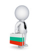 Suitcase with flag of Bulgaria.