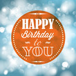 Happy birthday retro vector illustration