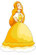 Girl beautiful princess character cartoon vector illustration