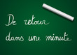Vektor: de retour dans une minute vecto de retour dans une minute vecto