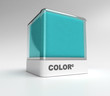 Turquoise blue color block