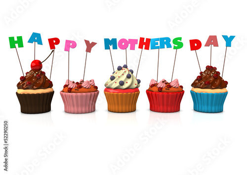 Illustration: Cupcakes Happy Mothersday Cupcakes Happy Mothersday