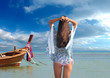 Beautiful woman on the beach