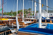 Pont d'un voilier sur le port de Bodrum - Turquie