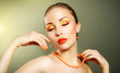 Sensual woman with beautiful make-up