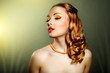 Portrait of a girl with perfect makeup and beautiful hairstyle