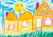child's drawing - country houses