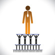 Concept of corporate hierarchy, management structure- vector gra