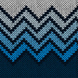 Seamless Knitted Stylized Geometric Pattern with Wave