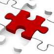 Red piece of puzzle