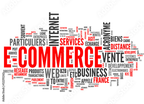 Vector: E-Commerce (tag cloud français) E-Commerce (tag cloud français)