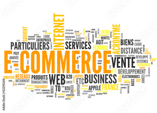 Vector: E-Commerce (tag cloud français) E-Commerce (tag cloud français)