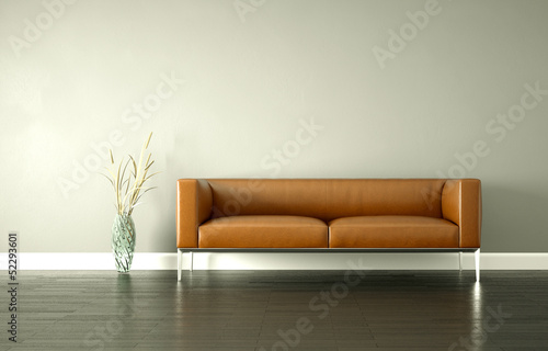 Illustration: braunes Ledersofa braunes Ledersofa